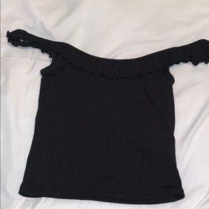 Forever 21 Black Off the Shoulder Top